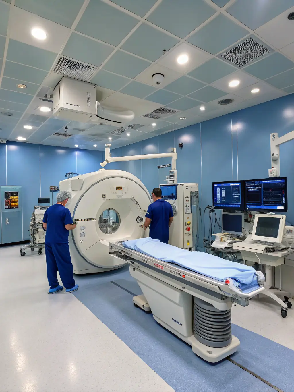 A modern healthcare facility with wireless medical devices, showcasing Smartrfsolutions' contribution to healthcare technology.