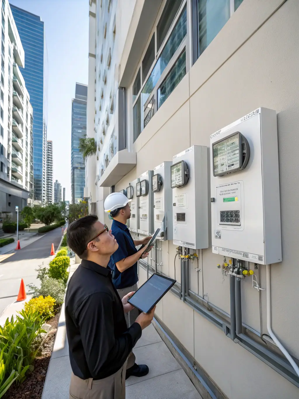 A smart grid infrastructure with RF-enabled sensors, illustrating Smartrfsolutions' role in enabling smart energy solutions.